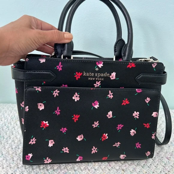 Kate Spade Staci Ditsy Buds Medium Satchel - Picture 2 of 6